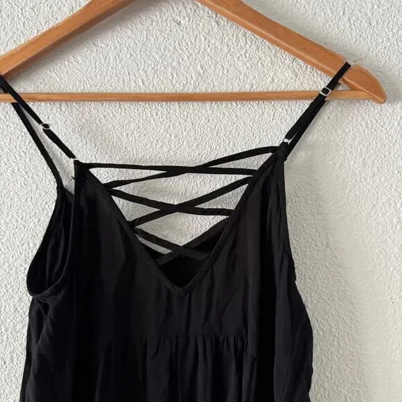 Women's Wild Fable Black Mini Tiered Sleeveless Dress XS - Picture 5 of 5